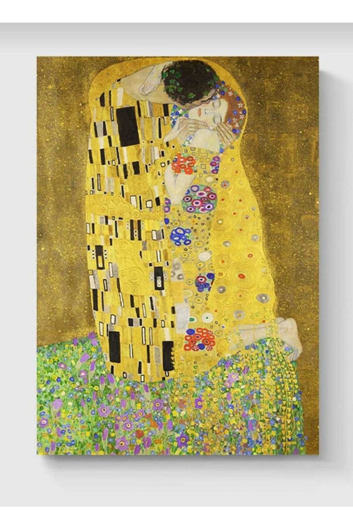 Gustav Klimt The Kiss Öpücük - Ünlü Ressam Poster Duvar Posteri