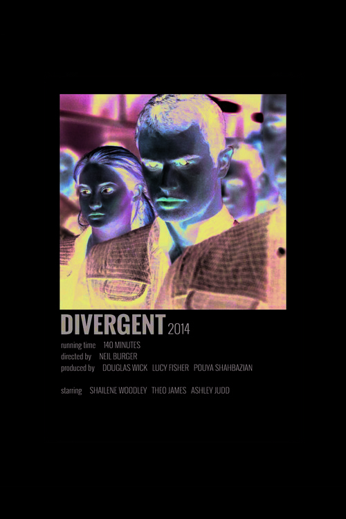 Divergent Film Info Card Bilgi Kartı Duvar Posteri
