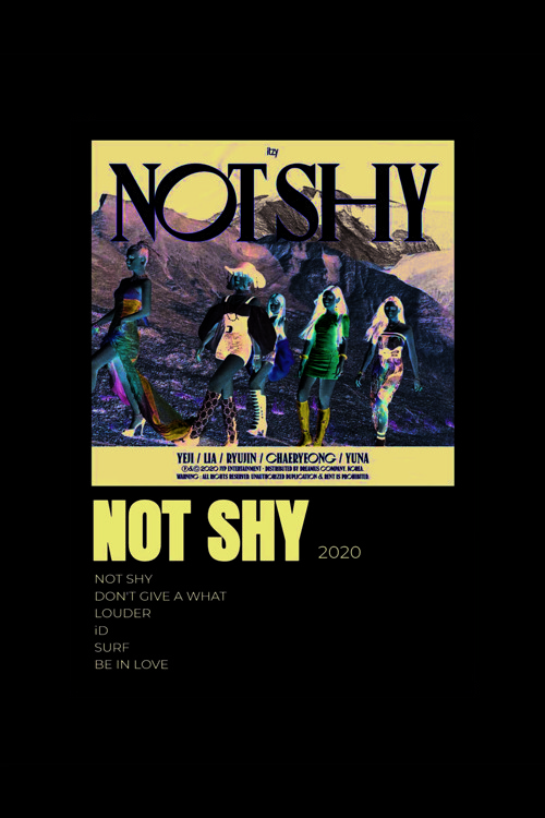 Itzy Not Shy K-Pop Duvar Posteri - Duvar Dekoru - Kalın Kağıt - Çerçevesiz