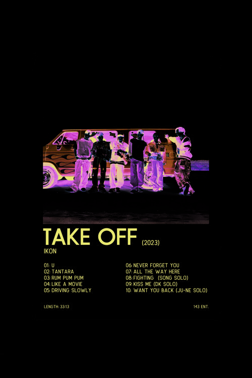 Ikon Take Off K-Pop Duvar Posteri - Duvar Dekoru - Kalın Kağıt - Çerçevesiz