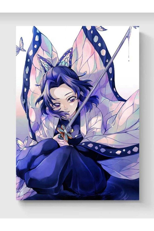 Demon Slayer Shinobu Kocho Anime Manga Poster - Yüksek Çözünürlük Hd Duvar Posteri