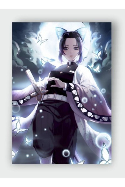 Demon Slayer Shinobu Kocho Anime Manga Poster - Yüksek Çözünürlüklü Hd Duvar Posteri