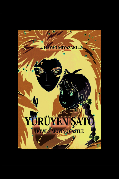 Howl'S Moving Castle Yürüyen Şato Studio Ghibli Anime Duvar Posteri - Kalın Kağıt - Çerçevesiz