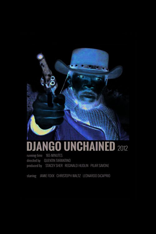 Django Unchained Film Info Card Bilgi Kartı Duvar Posteri