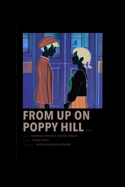 From Up On Poppy Hill Anime Info Card Bilgi Kartı Minimalist Poster