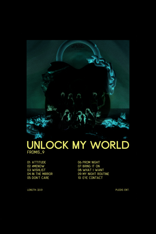 Fromıs_9 Unlocky My World K-Pop Duvar Posteri - Duvar Dekoru - Kalın Kağıt - Çerçevesiz