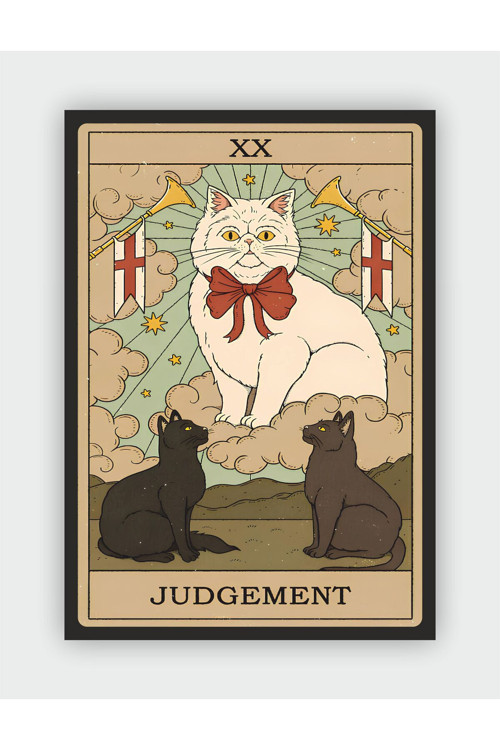 Judgement - Mahkeme Tarot Kartı Vintage Duvar Posteri - Kalın Kağıt - Çerçevesiz