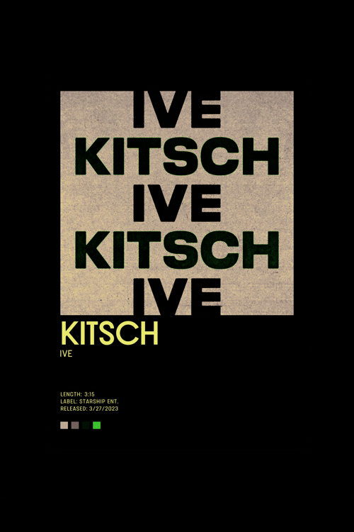 Ive Kitsch K-Pop Duvar Posteri - Duvar Dekoru - Kalın Kağıt - Çerçevesiz