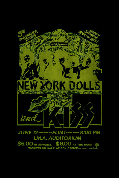 Kıss New York Dolls Vintage Duvar Posteri - Duvar Dekoru - Kalın Kağıt - Çerçevesiz