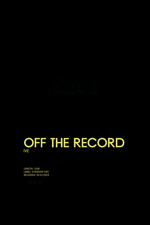 Ive Off The Record K-Pop Duvar Posteri - Duvar Dekoru - Kalın Kağıt - Çerçevesiz