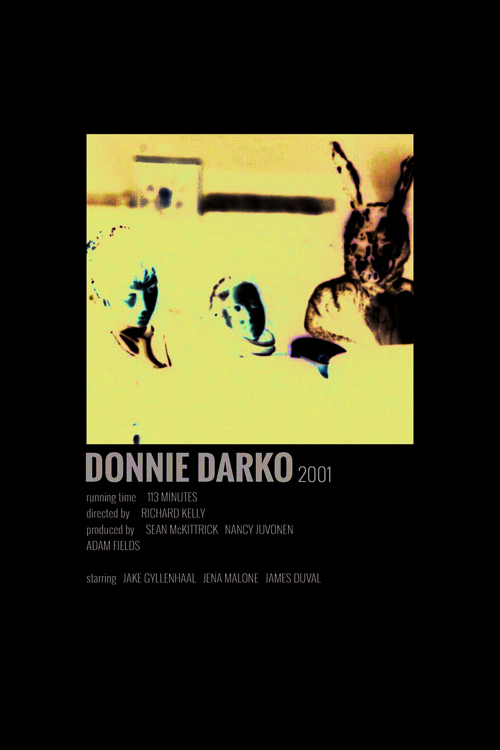Donnie Darko Film Info Card Bilgi Kartı Duvar Posteri