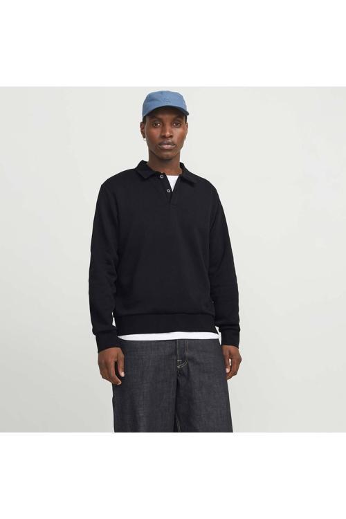 Bradley Erkek Siyah Polo Sweatshirt (12278586-B)