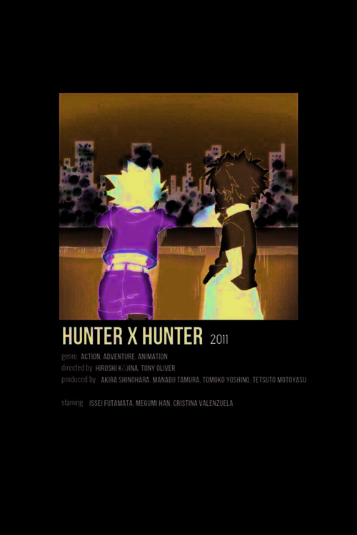 Hunter X Hunter Anime Info Card Bilgi Kartı Minimalist Poster