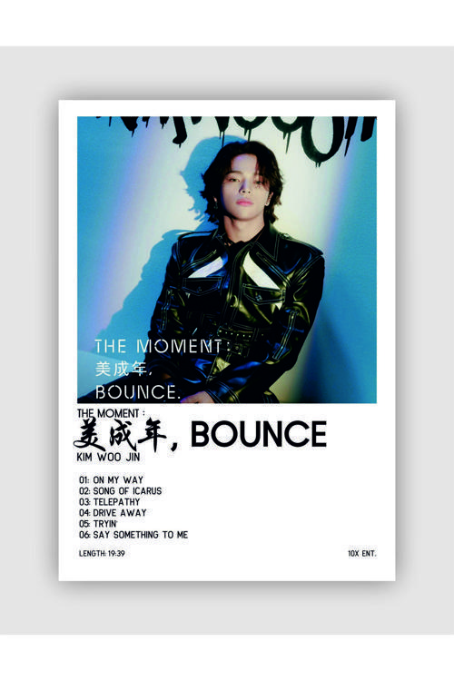 Kım Woo Jın The Moment: ||, Bounce K-Pop Duvar Posteri - Duvar Dekoru - Kalın Kağıt - Çerçevesiz