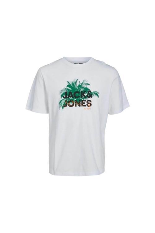 Erkek T-Shirt Beyaz 12238842 Jcosalty Tee Ss Crew Neck