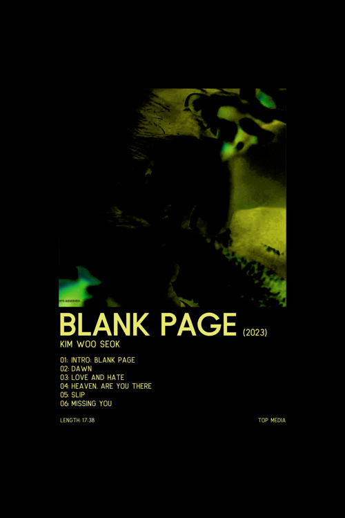 Kım Woo Seok Blank Page K-Pop Duvar Posteri - Duvar Dekoru - Kalın Kağıt - Çerçevesiz