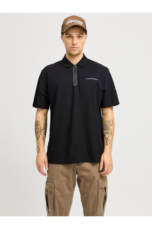 Jcofusıon Pıque Polo Ss S Siyah Erkek Kısa Kol T-Shirt