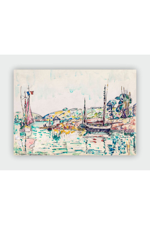 Paul Signac Beautiful Concarneau Expressionism Art Duvar Posteri - Kalın Kağıt - Çerçevesiz