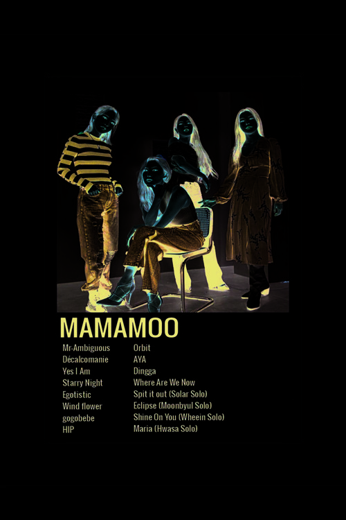 Mamamoo K-Pop Duvar Posteri - Duvar Dekoru - Kalın Kağıt - Çerçevesiz
