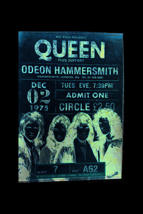 Queen Odeon Hammersmith Punk Rock Metal Duvar Posteri - Kalın Kağıt - Çerçevesiz