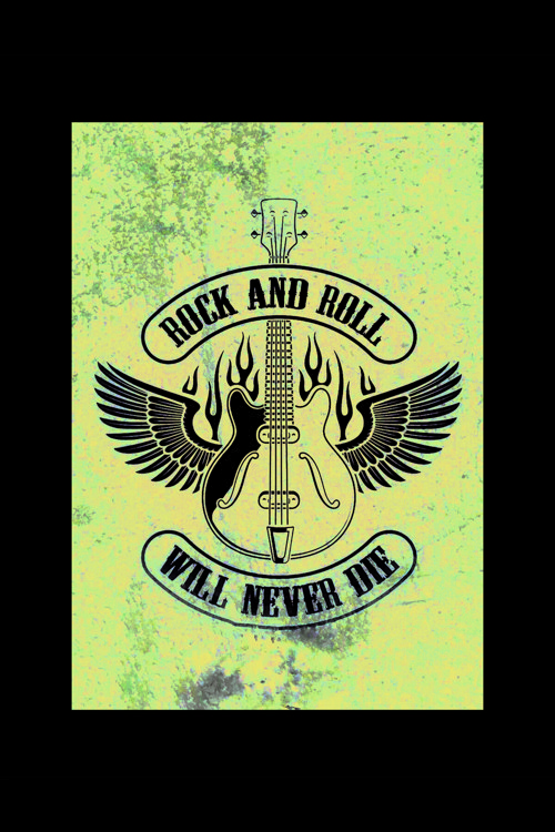 Rock And Roll Will Never Die Punk Rock Metal Duvar Posteri - Kalın Kağıt - Çerçevesiz