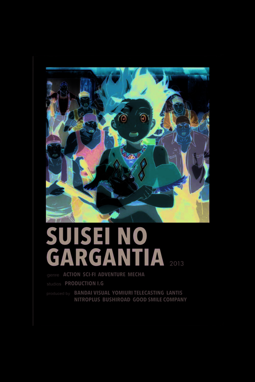 Suisei No Gargantia Anime Info Card Bilgi Kartı Minimalist Poster