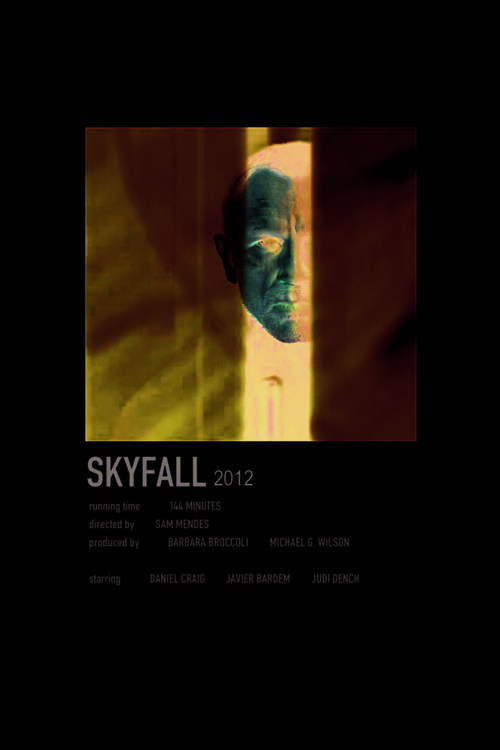 Skayfall Film Info Card Bilgi Kartı Duvar Posteri