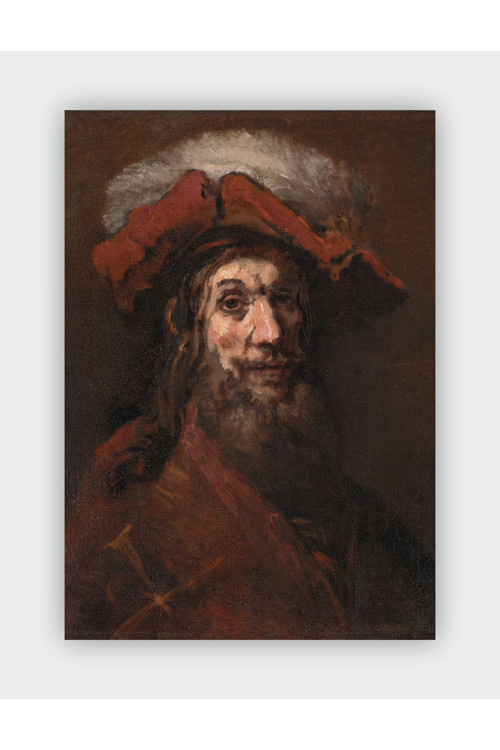 Sketch For The Knight With The Falcon Rembrandt Duvar Posteri - Kalın Kağıt - Çerçevesiz