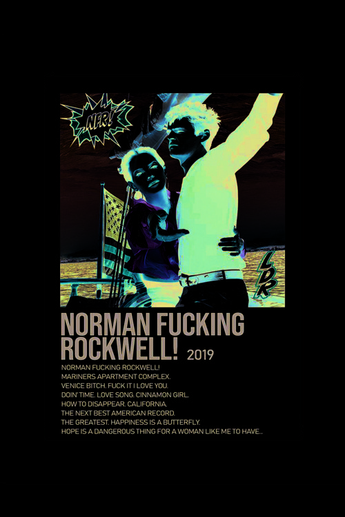 Norman Fuckıng Rockwell! Duvar Posteri - Duvar Dekoru - Kalın Kağıt - Çerçevesiz