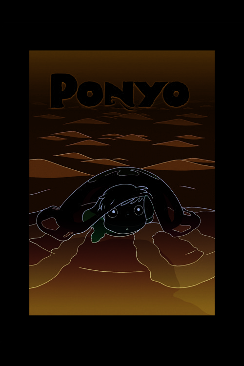 Ponyo Studio Ghibli Anime Film Duvar Posteri - Kalın Kağıt - Çerçevesiz