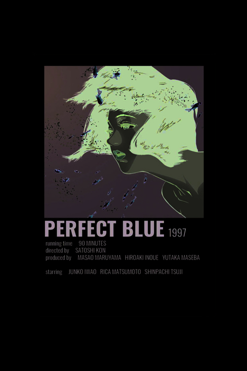Perfect Blue Anime Info Card Bilgi Kartı Minimalist Poster