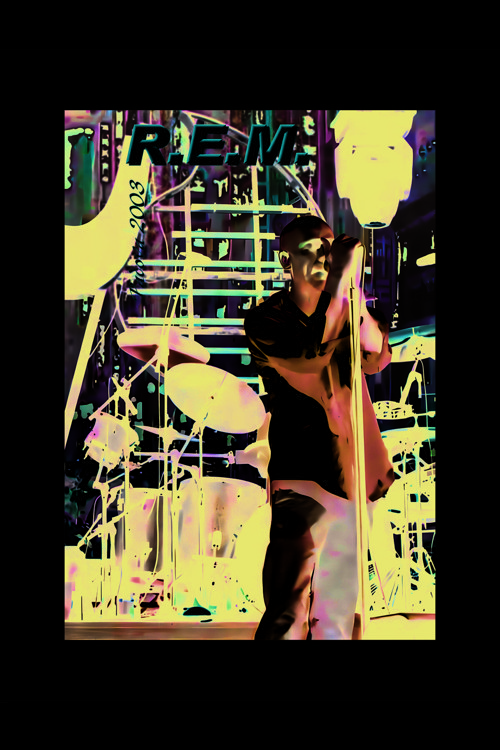 R.E.M. Padova 2003 Rock Müzik Duvar Posteri - Kalın Kağıt - Çerçevesiz
