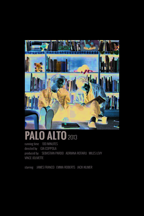 Palo Alto Film Info Card Bilgi Kartı Duvar Posteri