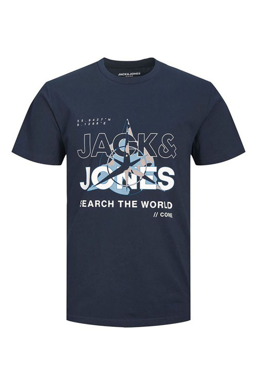 Erkek Hunt Tee Bisiklet Yaka Baskılı T-Shirt 12228391 Lacivert