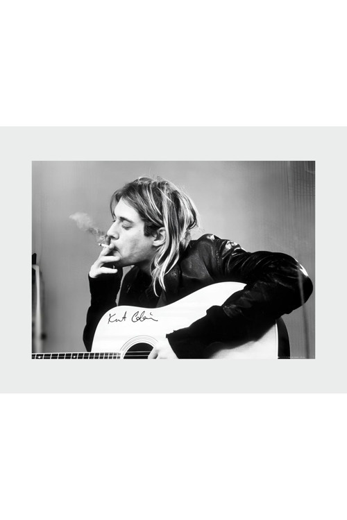 Kurt Cobain Müzik Duvar Posteri - Kalın Kağıt - Çerçevesiz