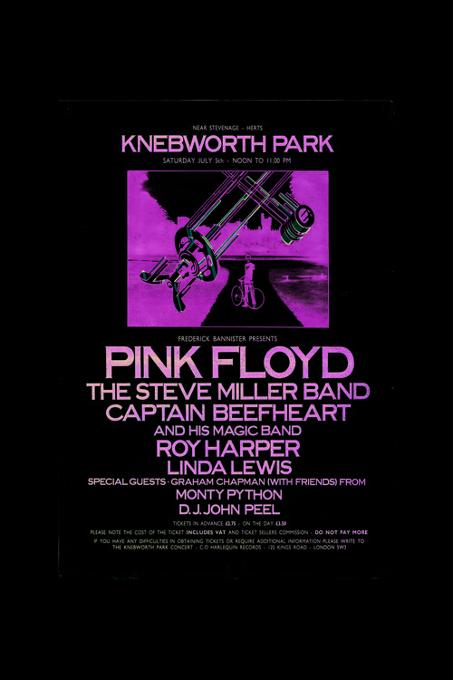 Pınk Floyd Knebworth Park Rock Müzik Duvar Posteri - Kalın Kağıt - Çerçevesiz