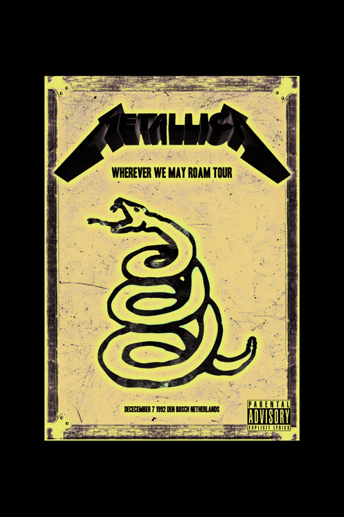 Metallıca Wherever We May Roam Tour Vintage Duvar Posteri - Duvar Dekoru - Kalın Kağıt - Çerçevesiz