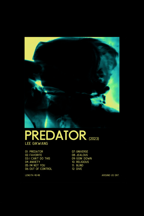Lee Gıkwang Predator K-Pop Duvar Posteri - Duvar Dekoru - Kalın Kağıt - Çerçevesiz