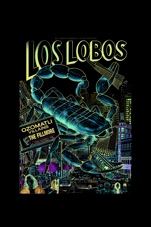 Los Lobos The Filmore Rock Müzik Duvar Posteri - Kalın Kağıt - Çerçevesiz