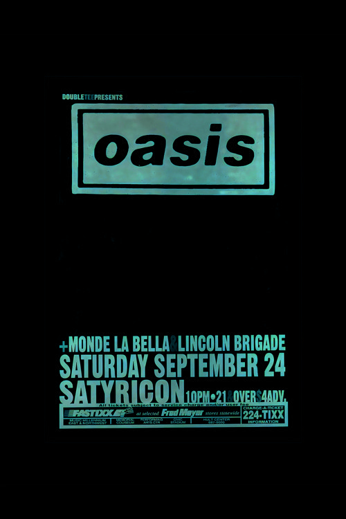 Oasis Monde La Bella Rock Müzik Duvar Posteri - Kalın Kağıt - Çerçevesiz