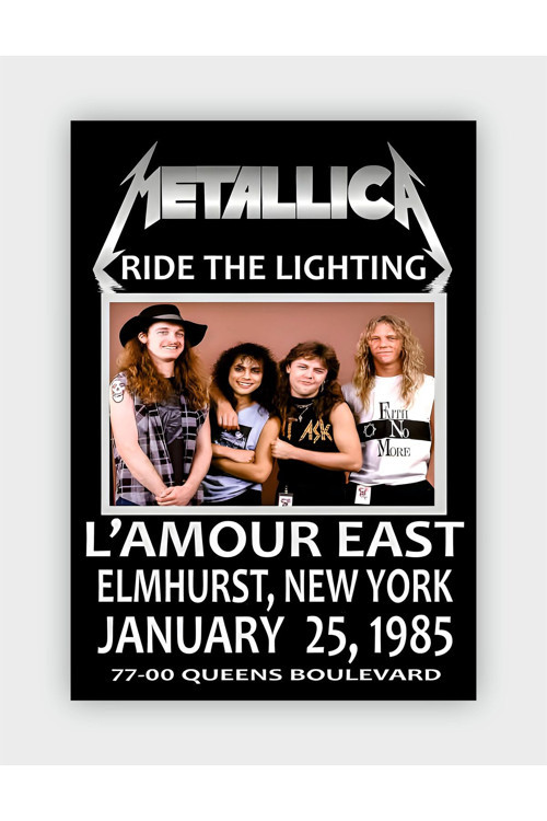 Metallica Ride The Lighting Vintage Duvar Posteri - Duvar Dekoru - Kalın Kağıt - Çerçevesiz