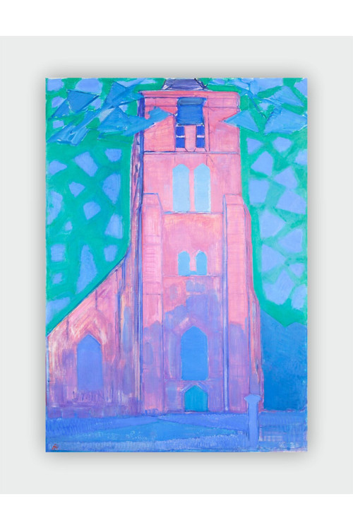 Piet Mondrian Church Tower At Domburg Expressionism Art Duvar Posteri - Kalın Kağıt - Çerçevesiz