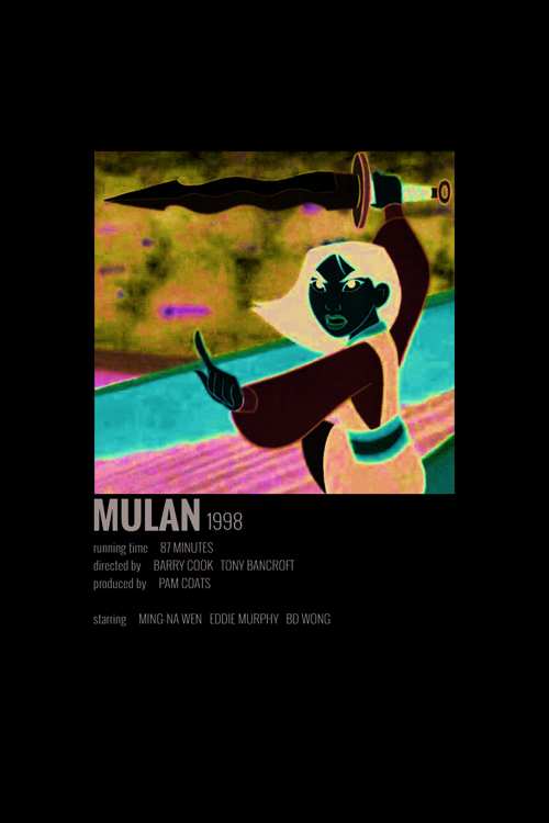 Mulan Film Info Card Bilgi Kartı Duvar Posteri
