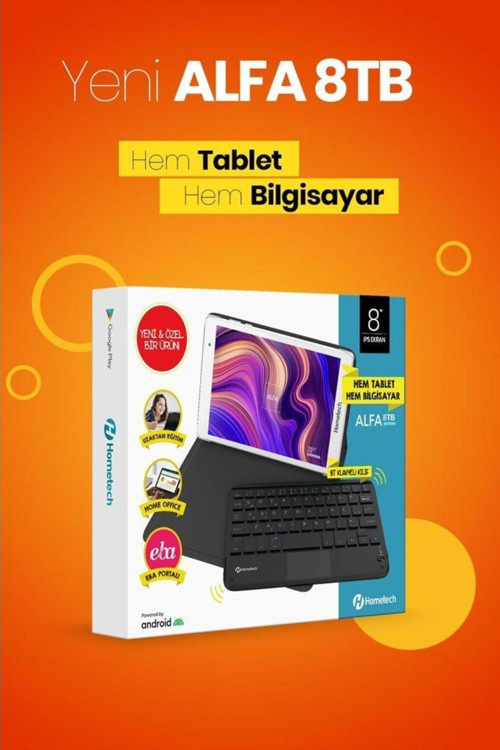 8 Inç Klavyeli Alfa 8tb Hem Tablet Hem Bilgisayar Eba,zoom Uyumlu 2gb Ram 32gb Hafıza Kılıf Hediyeli