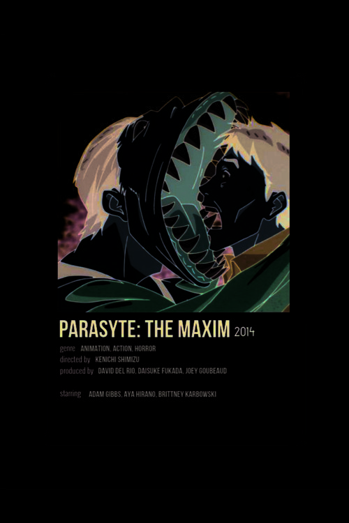 Parasyte: The Maxim Anime Info Card Bilgi Kartı Minimalist Poster