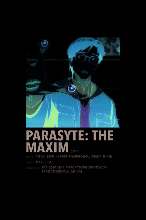 Parasyte: The Maxim Anime Info Card Bilgi Kartı Minimalist Poster