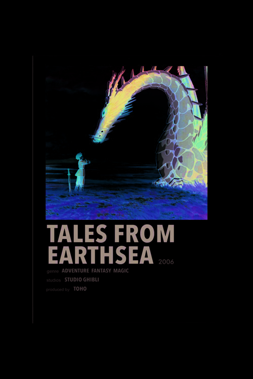 Tales From Earthsea Anime Info Card Bilgi Kartı Minimalist Poster