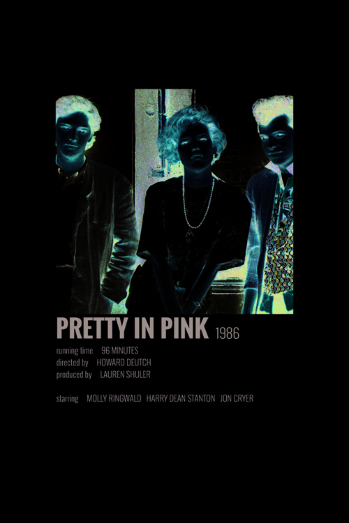 Pretty In Pink Film Info Card Bilgi Kartı Duvar Posteri
