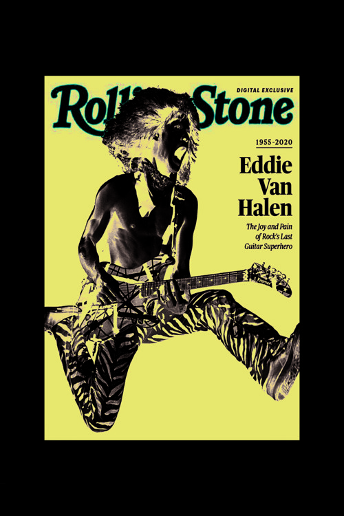 Rolling Stone Eddie Van Halen 1955-2020 Punk Rock Metal Duvar Posteri - Kalın Kağıt - Çerçevesiz