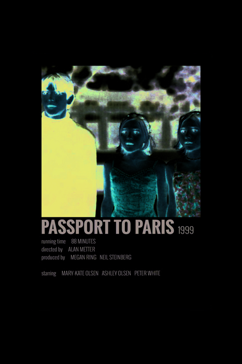 Passport To Paris Film Info Card Bilgi Kartı Duvar Posteri